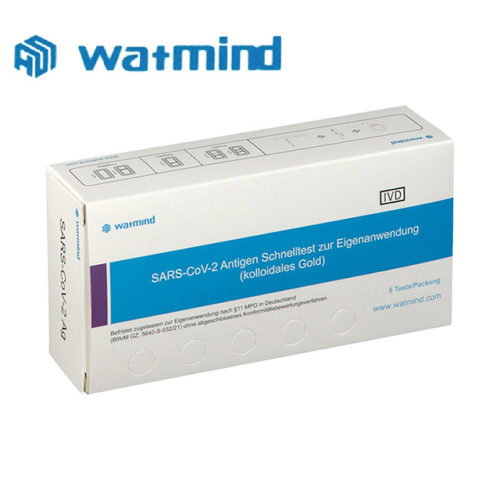 Watmind® Corona Schnelltest Selbsttest (Laien) - 5 Stück - Verpackung