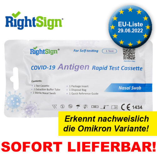 RightSign® Hangzhou Biotest Biotech – Antigentest (Laien) - 1 Stück